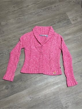 Vintage Mudd Pink Cable Knit Sweater Size Medium